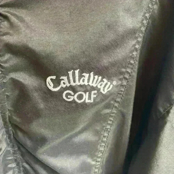 Callaway Golf Black Full Zip & Button plaid trim Jacket Large - Picture 3 of 5